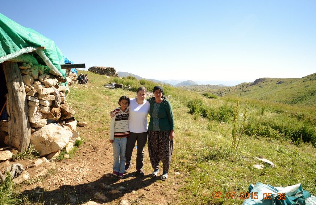 A shepherd's wife and daughter.