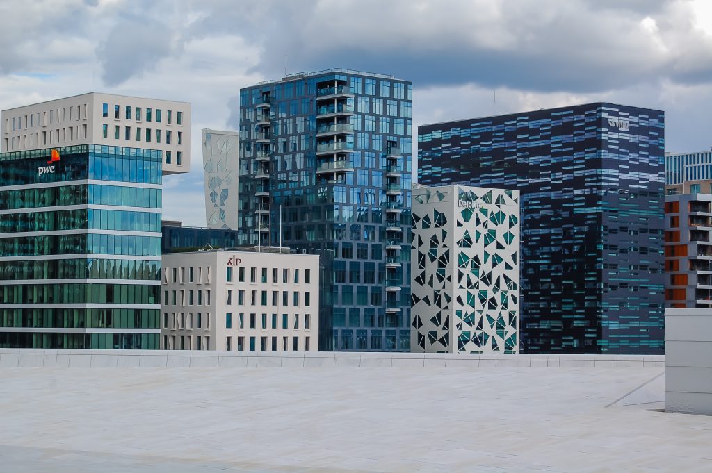 The modern Oslo skyline.