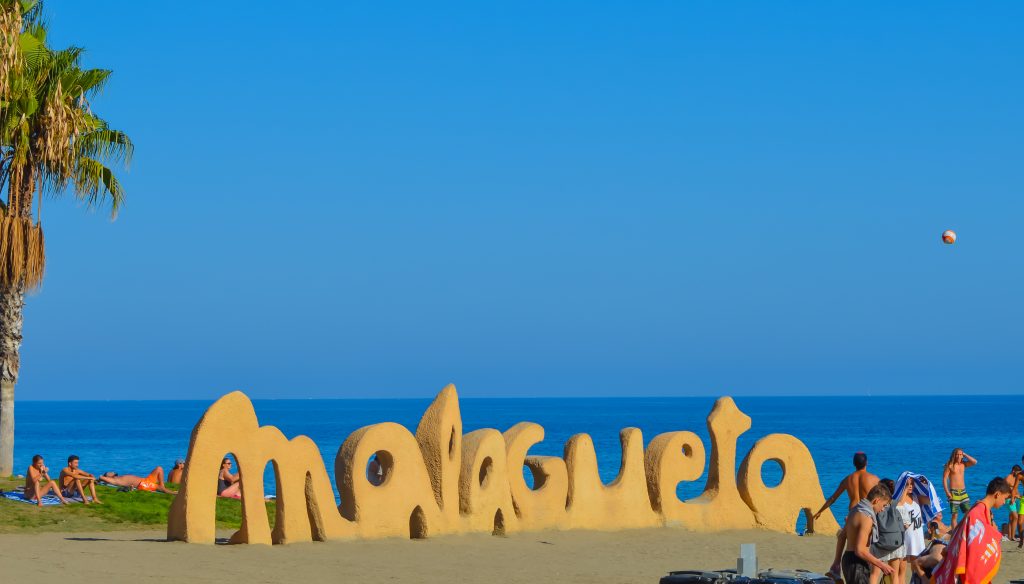 The beach in Malaga